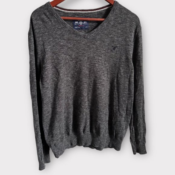 American Eagle Outfitters Other - American Eagle Mens V-Neck Sweater Vintage Gray Large Like new